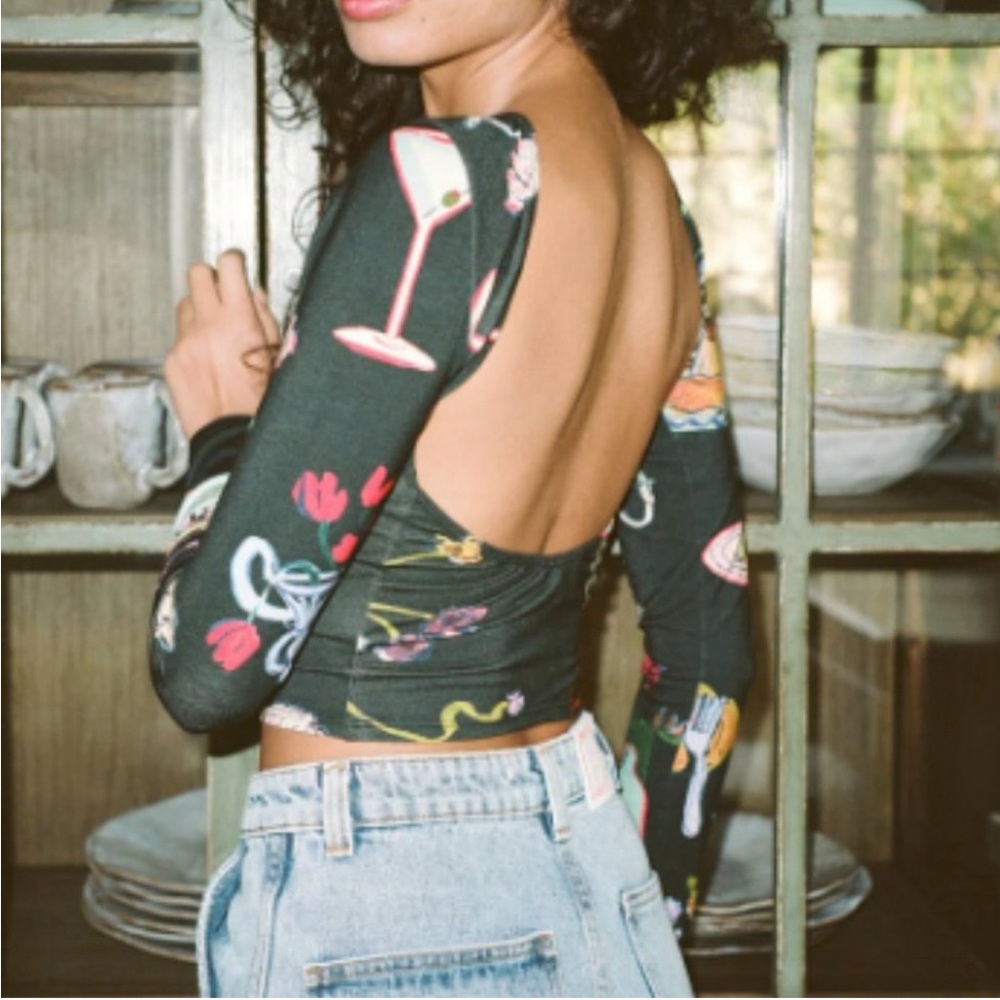 Rowan Top LISA SAYS GAH - Set the Table Caviar - Small